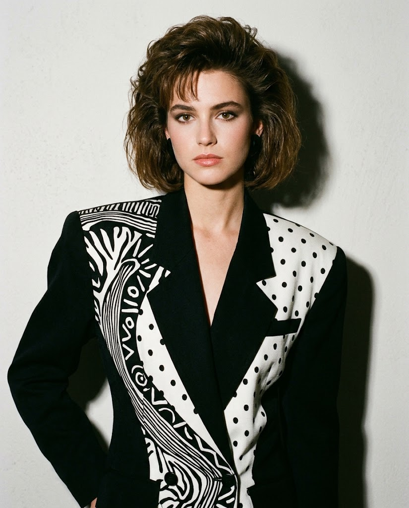 80s editorial fashion portrait